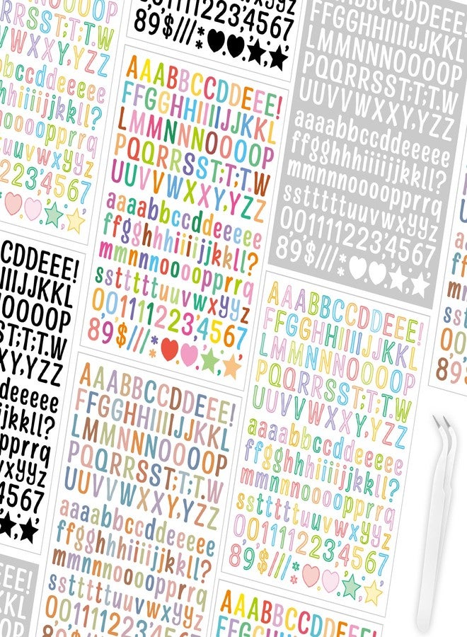 sodknow 30 Sheets Vinyl Letters Stickers Small, Tiny Letter and Number Stickers 1/2 inch, Cute Mini Alphabet Stickers Waterproof for Water Bottles Scrapbooking DIY Crafts Kids - Image 1